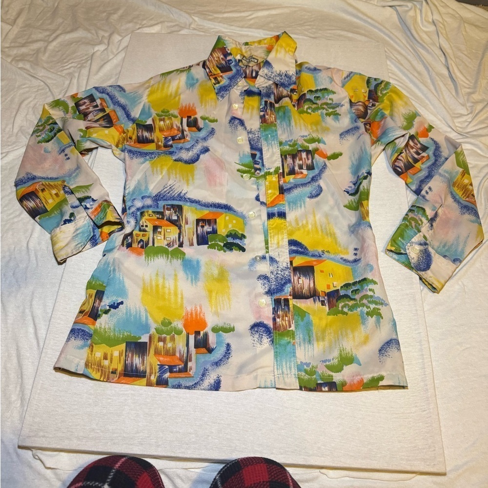 Shirt Off My Back Colorful Abstract Button-Up - Picture 1 of 8